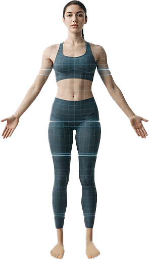 Mulher escaneamento corporal