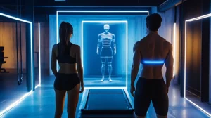 AI Body scan done through a mobile app with artificial intelligence