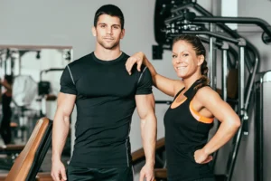 Personal Trainers during a guided gym workout