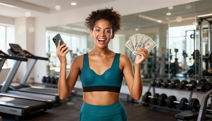 Woman shows how to make money from fitness