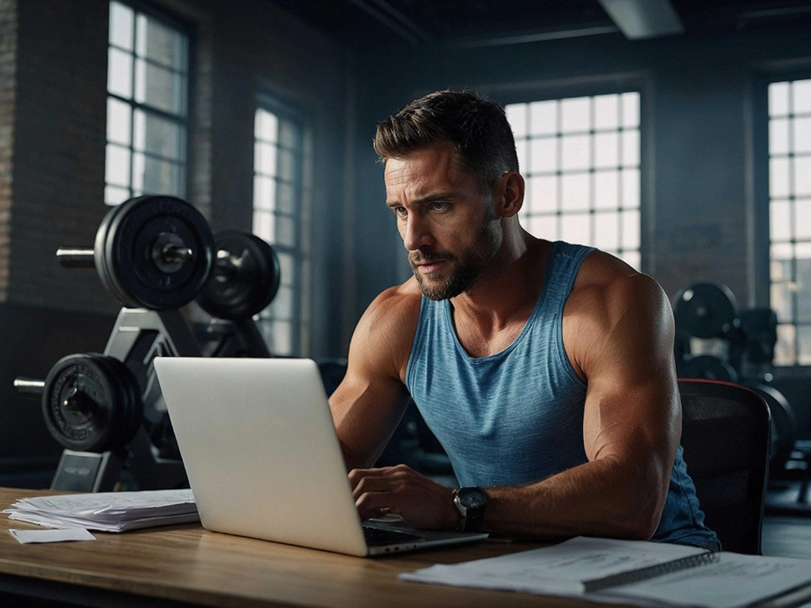 Trainer shows a secret to a Profitable Online Fitness Business